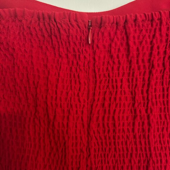 J. Crew Red Sweetheart Bustier Top in Drapey Crepe (size 2) - Picture 4 of 7